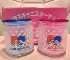 Little Twin Stars Kikirara Glass Canister set sanrio Rare collection 2004