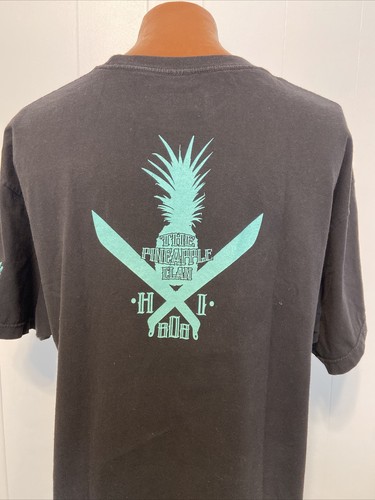 Farmers Market Hawaii Hawaiian Tiki Akua 2XL XXL Black T-Shirt Pineapple Clan - Picture 6 of 9