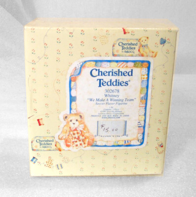 Cherished Teddies Player Figure. We Make A Winning Team Soccer Sports Bear   NOS