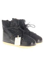 Stivali Ancle Anniel Dettagli Pelle 36 Nero Stern NUOVI