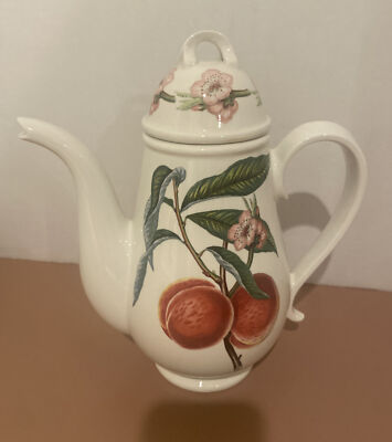 Portmeirion Botanic Garden Grimwoods Royal Peach  Coffee Pot  Made In England