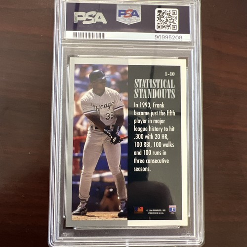 1994 Leaf Carlos Delgado Gold Leaf / F Thomas Statistical Standout Error PSA - Picture 9 of 9