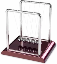 Newtons Cradle Office Desk Toy Gravity Balance Balls 7" X 6" X 7" Large