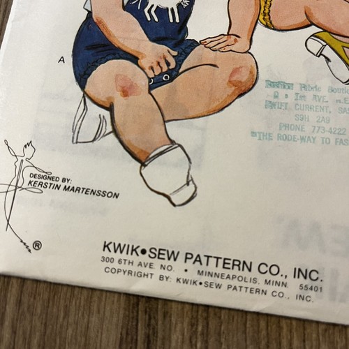 VTG Kwik Sew Sewing Pattern 1078 Baby Boy Girl Pants & Shirt S M L & XL Sealed - Picture 4 of 7