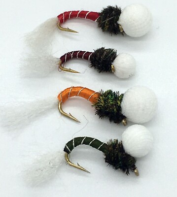 Set De 8 Mouches De Pêche Polyhead Buzzers - Tailles 10-12 - Truite - Paquet #91 - NEUF
