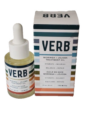 Verb Moringa & Jojoba Treatment Oil 1 oz Natural All Hair Hydrate Nourish Repair