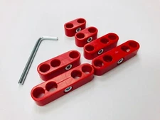 Spark Plug Wire Separators Dividers Looms Ignition 8mm 8.5mm 8.8mm 9mm RED