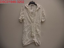 NWT - Zara Women's White Ruched Satin Effect Dress, Size L 03067350250049