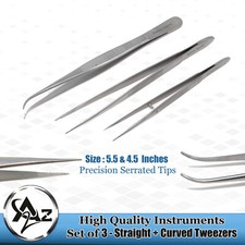 Latest Stainless Steel Eyebrow Plucking Hair Removal INGROWN Beauty Tweezer Kit