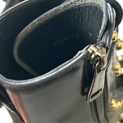 Dolce & Gabbana 9 Naxos combat boot studded jeweled lace‎ up zip crown embossed Dolce & Gabbana 9 Naxos combat boot studded jeweled lace up  main image 2