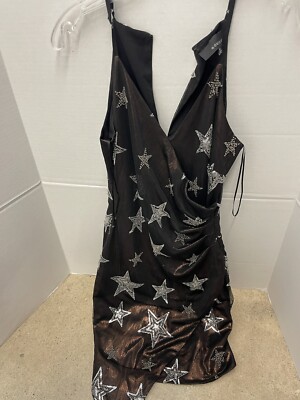 Adelyn Rae Womens Star-Sequins Adjustable Straps Asymmetrical Sheath Dress  XS 845279041060| eBay