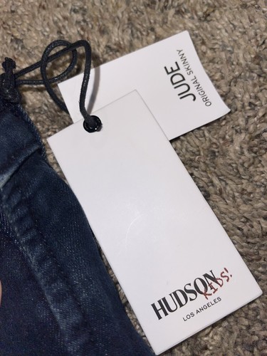 NWT Hudson Kids Blue Pull On Denim Jeans Size 5 With Adjustable Buttons - Picture 10 of 10