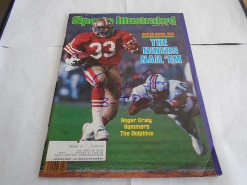 SAN FRANCISCO 49ERS ROGER CRAIG SIGNED SPORTS ILLUSTRATED MAGAZINE W/ 3-TDS INSC