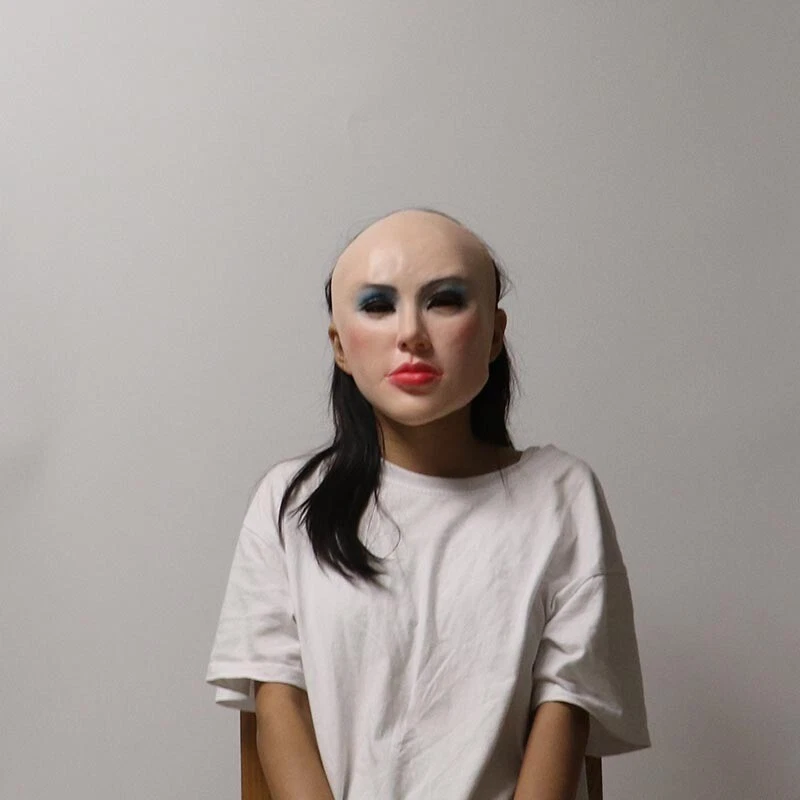 1PCS Beautiful girl headgear Latex Mask COS Halloween party game mask - Image 4 of 4