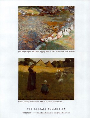 JOHN SINGER SARGENT ~ W. METCALF Art Gallery Exhibit ~ VINTAGE PRINT AD ~ 2009