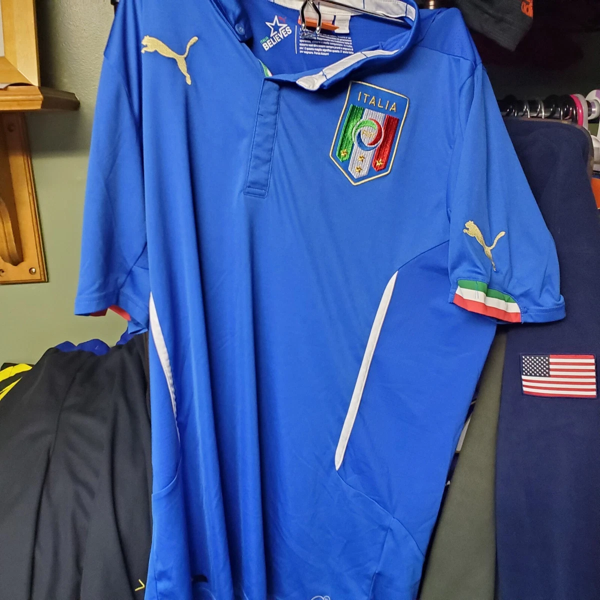 Vintage Puma Italy National Team Soccer Jersey Mens Large eBay
