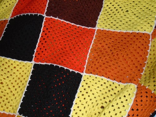 Manta De Colección Afghan Granny Core Crochet Multicolor Grande Hecha a Mano 104x96 - Imagen 6 de 13