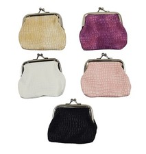 5 Small Coin Bag Colors Assorted Clasp Kiss Lock Coin Purse