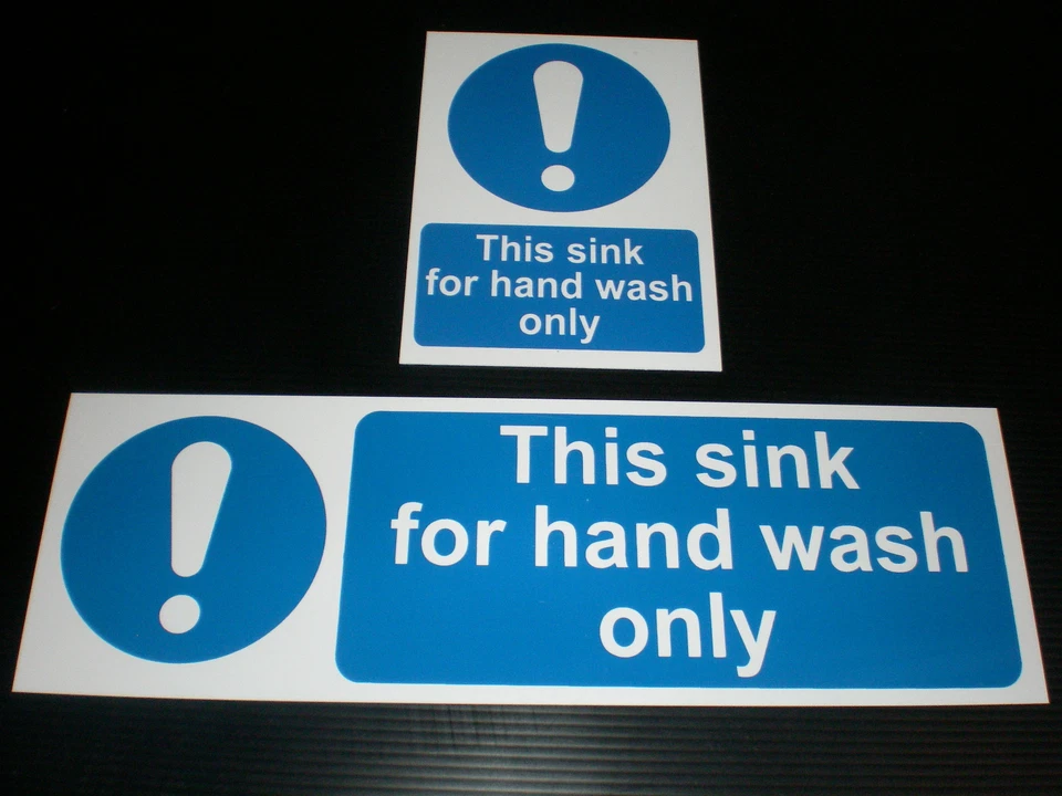 THIS SINK FOR HAND WASH ONLY sign or sticker catering kitchen food & hygiene