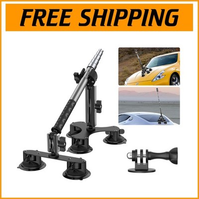 Dynamic Suction Mount with Extended Selfie Stick for GoPro & Insta360 Cameras/-