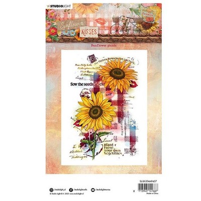 STUDIO LIGHT - Transparent Stempel Motivstempel Clear Stamp - Sunflower picnic 