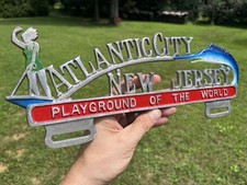 Vintage Atlantic City Nj Play Ground Of The World Aluminum License Plate Topper Vintage Atlantic City Nj Play Ground Of The World Aluminum License Plate Topper