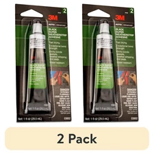 2 PACK 3M BONDO 03602 1OZ TUBE BLACK SUPER WEATHERSTRIP GASKET ADHESIVE GLUE