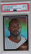 PSA 8 RYAN HOWARD 2011 Topps Heritage Chrome #171 Black Refractor 59/62