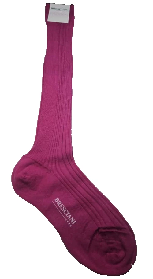 Bresciani Women’s Italian Socks Fuchsia - 80% Wool /20% Nylon - Size M - NWT
