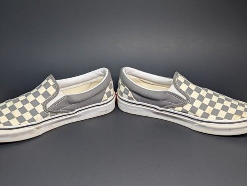 Zapatos a cuadros Vans Classic gris blanco 500714 para mujer talla 8 para hombre 6,5 - Imagen 6 de 23
