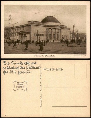 Ansichtskarte Hamburg Anbau der Kunsthalle 1924