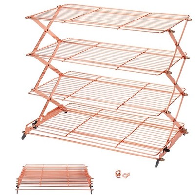 Geesta 2/3/4-Tier Collapsible Cooling Rack with Adjustable 3 Setting Design S...