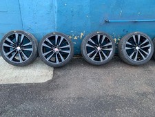 Genuine OEM Jaguar XJ VENOM 20" BLACK ALLOY WHEELS SET OF 4 P/N GX6M-1007-DA