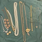 Lot of 14 Vintage and Modern Costume Jewelry and Earrings for Crafting Or Wear