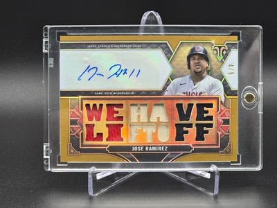 2022 Topps Triple Threads Relics Gold 4/9 Jose Ramirez #TTAR-JRA4 Auto