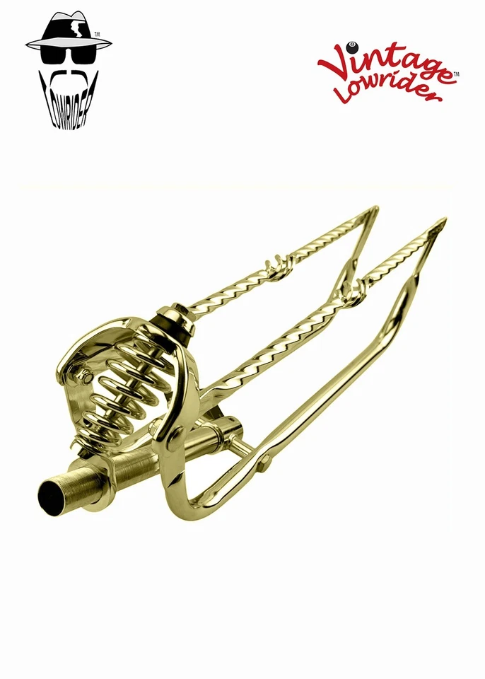 Vintage Lowrider 26" Bent Leg Springer Gold Fork w/Square CAGE Twisted Bars. - Image 3 of 3