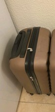 1x Spilbergen Trolley Hartschalen-Reisekoffer-Set Braun 4 Rollen (hat ein Riss)