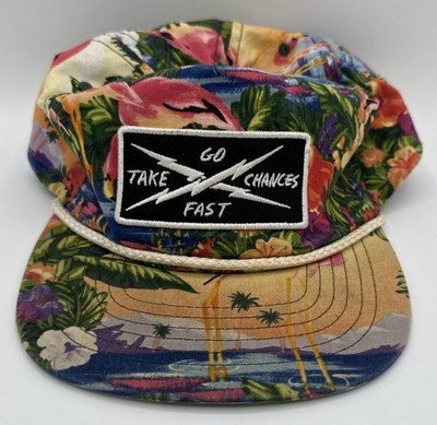 Rome SDS Snowboard Hat Vintage Tropical Flamingo Floral Rope Snapback Patch