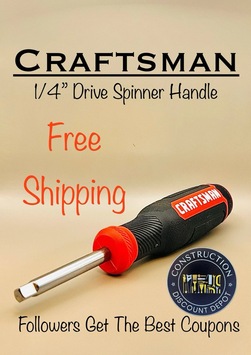 6-Inch 1/4" Drive Spinner Screwdriver Handle – Socket Nut Driver Extension Tool By Pro-Grade