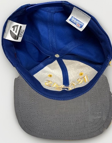 VTG 2000s era St. Louis Rams Hat Cap Snapback Eastport NFL Blue Yellow Nice - Picture 5 of 9