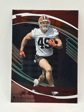 Carson Schwesinger 2025 Panini Absolute Red & Green RC #112 Cleveland Browns