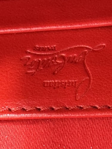 Christian Louboutin Kipi Pouch borsa a tracolla in pelle a 2 vie - autentica con certificato di autenticità - Foto 14 di 15