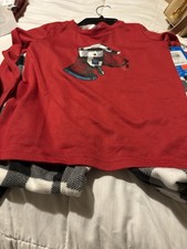 Boys 2 Pc Pajamas With Flannel bottoms Size S