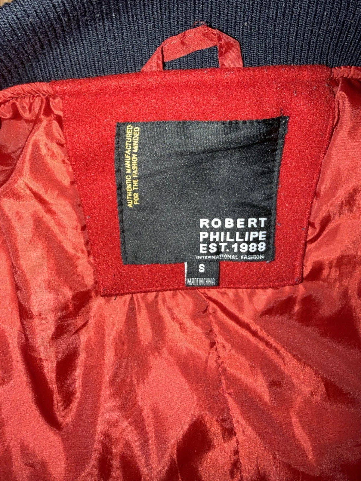 Robert Phillipe Championship League Varsity Jacket  Red Size S image 4