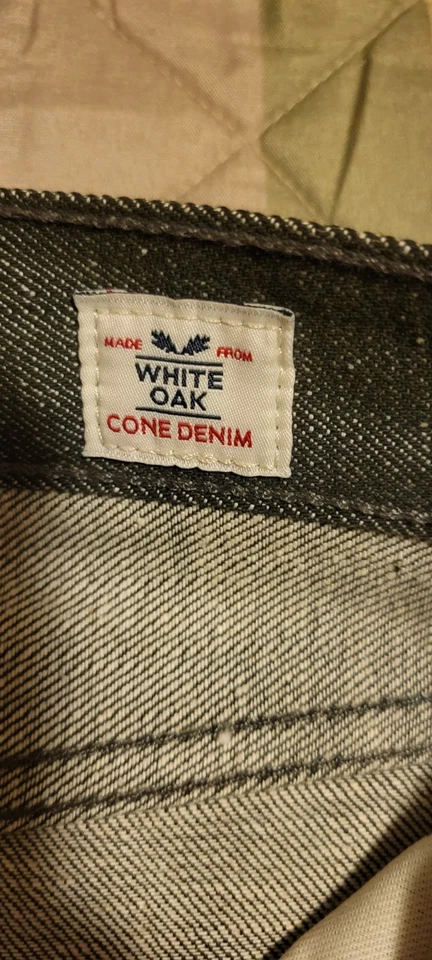 Jeans Levis 501 Para Hombre 34x34 Blanco Roble Cono Denim Crudo Hecho en EE. UU. Ribete LEER Foto 3 de 4