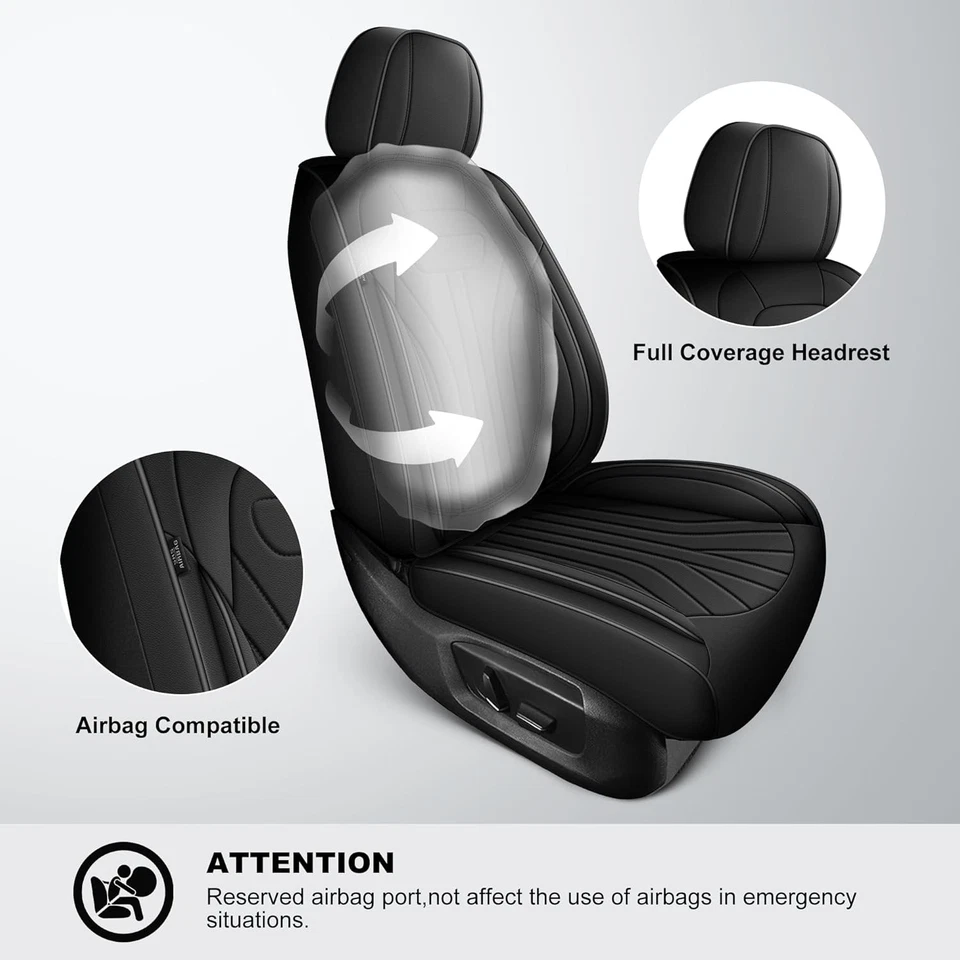 Two front Seat Covers For Kia Sorento 2007-2026,Faux Leather Seat Cushion Foto 3 de 4