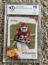 2010 Score - Rookie Dexter McCluster #333 (RC) Mint 10 KC Chiefs Rookie Card. rookie card picture