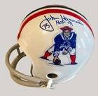 John Hannah Signed Auto New England Patriots Mini Helmet!! PSA