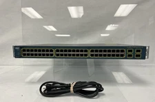 Cisco Catalyst C3560 WS-C3560-48PS-S 48-Port POE Switch w/ Power Cord #1