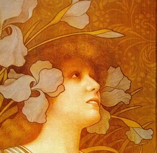 Paul Berthon "Sarah Bernhardt" Vintage art book page